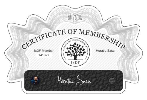 Certificate of Membership – Horatiu Sasu
