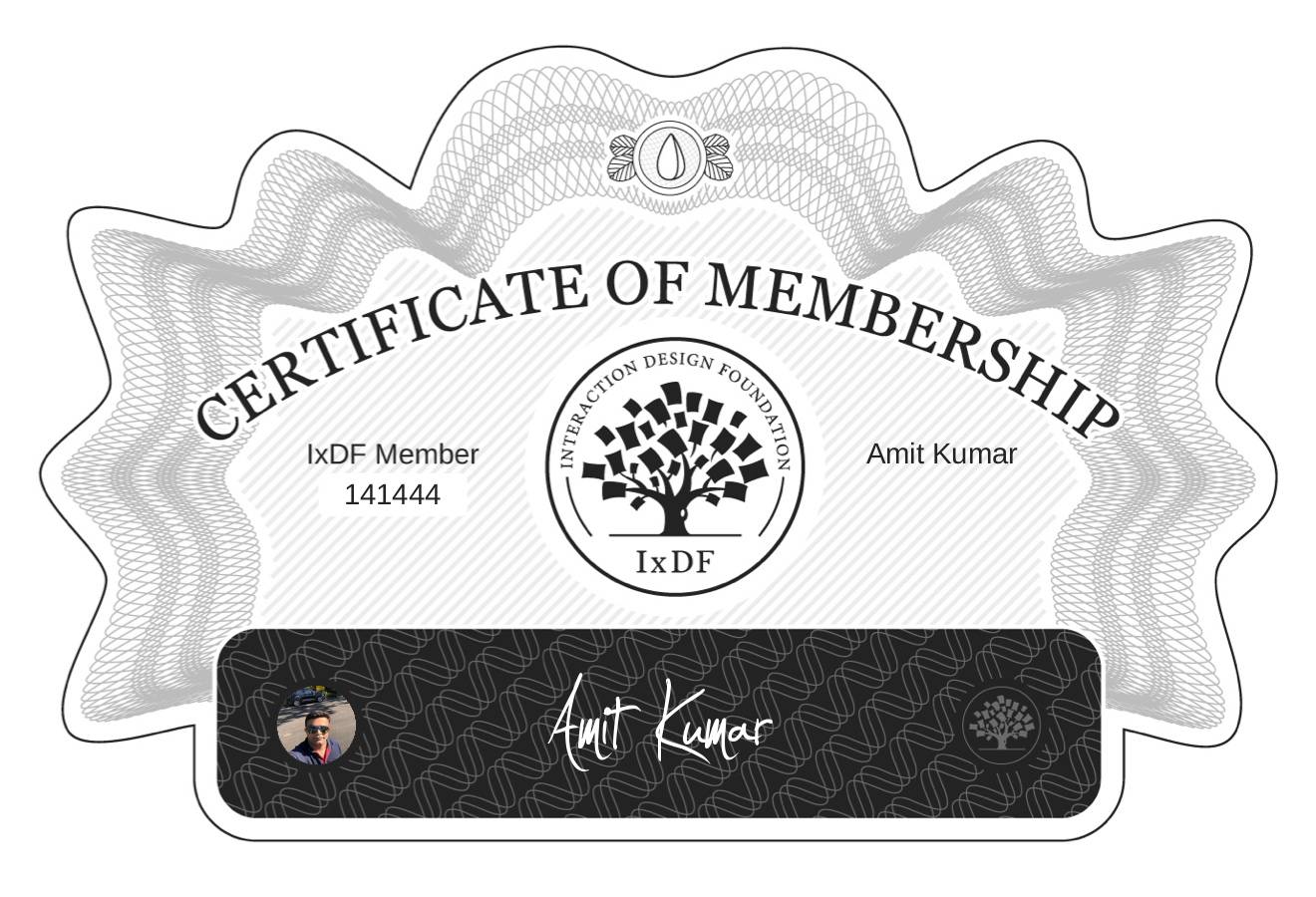 Certificate of Membership – Amit Kumar