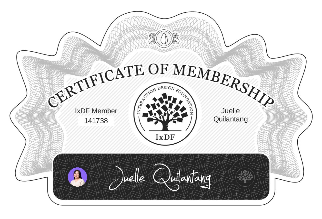 Certificate of Membership – Juelle Quilantang
