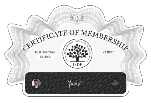 Certificate of Membership – Yashvir