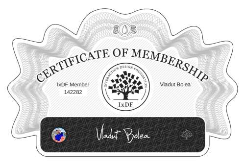 Certificate of Membership – Vladut Bolea