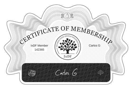 Certificate of Membership – Carlos G