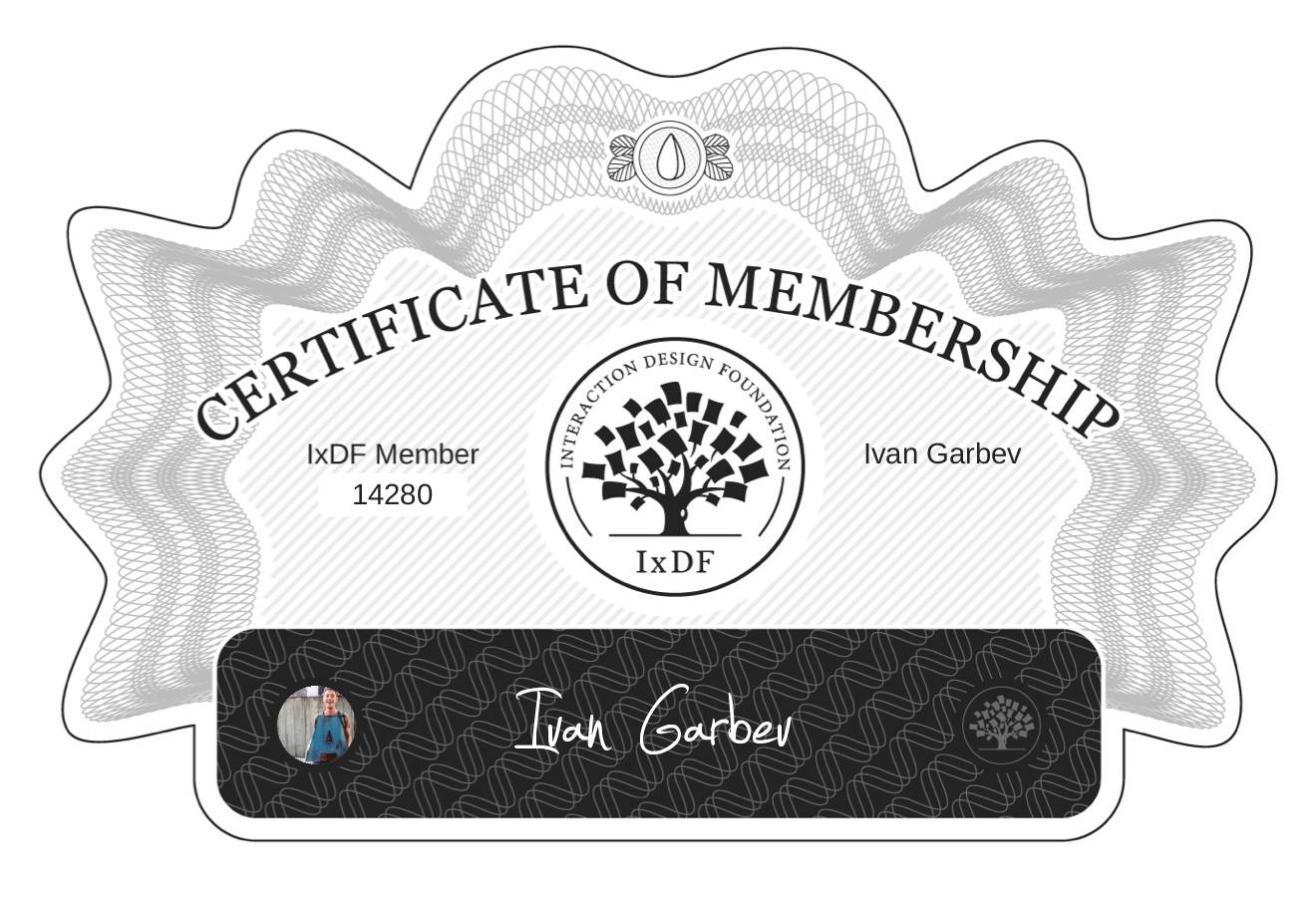 Certificate of Membership – Ivan Garbev