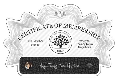 Certificate of Membership – Whelyda Thaiany Meira Magalhães