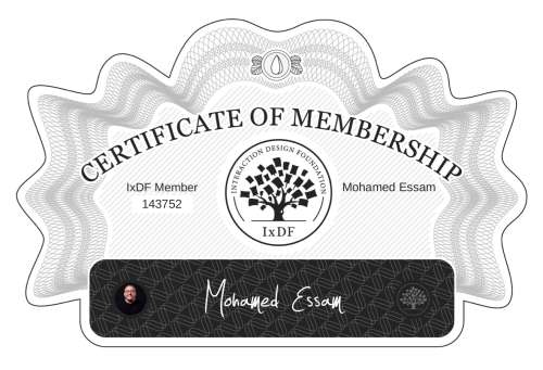 Certificate of Membership – Mohamed Essam