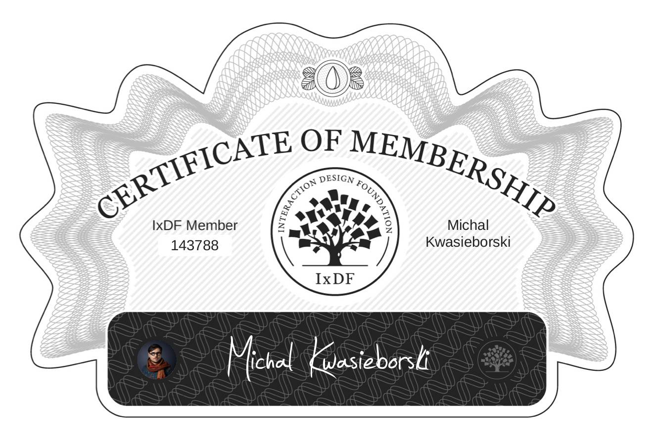 Certificate of Membership – Michał Kwasieborski