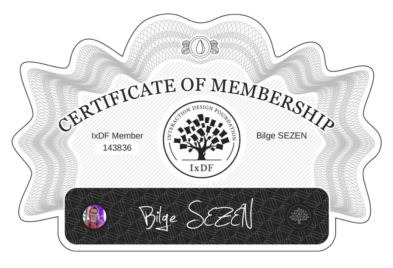 Certificate of Membership – Bilge SEZEN