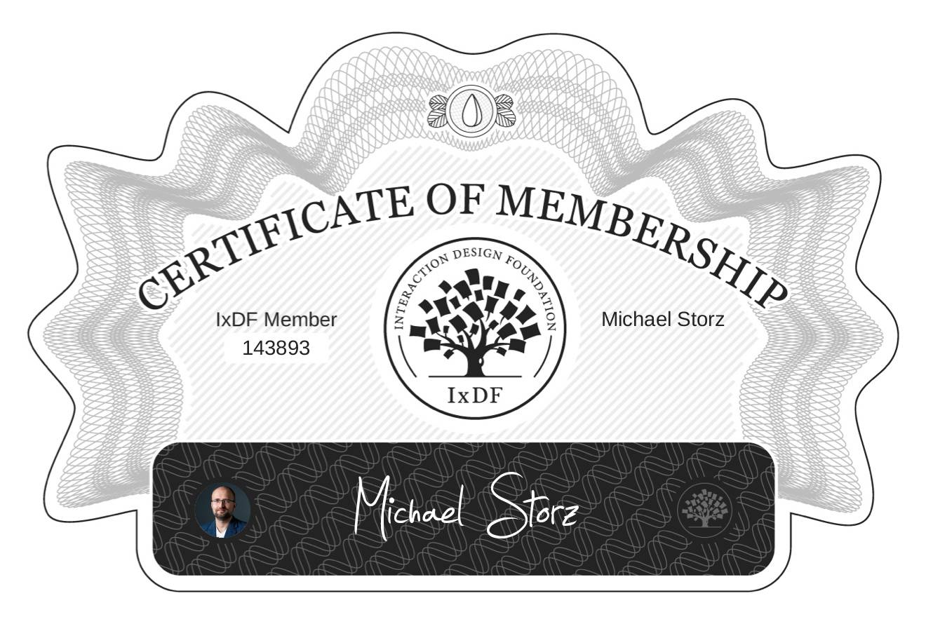 Certificate of Membership – Michael Storz