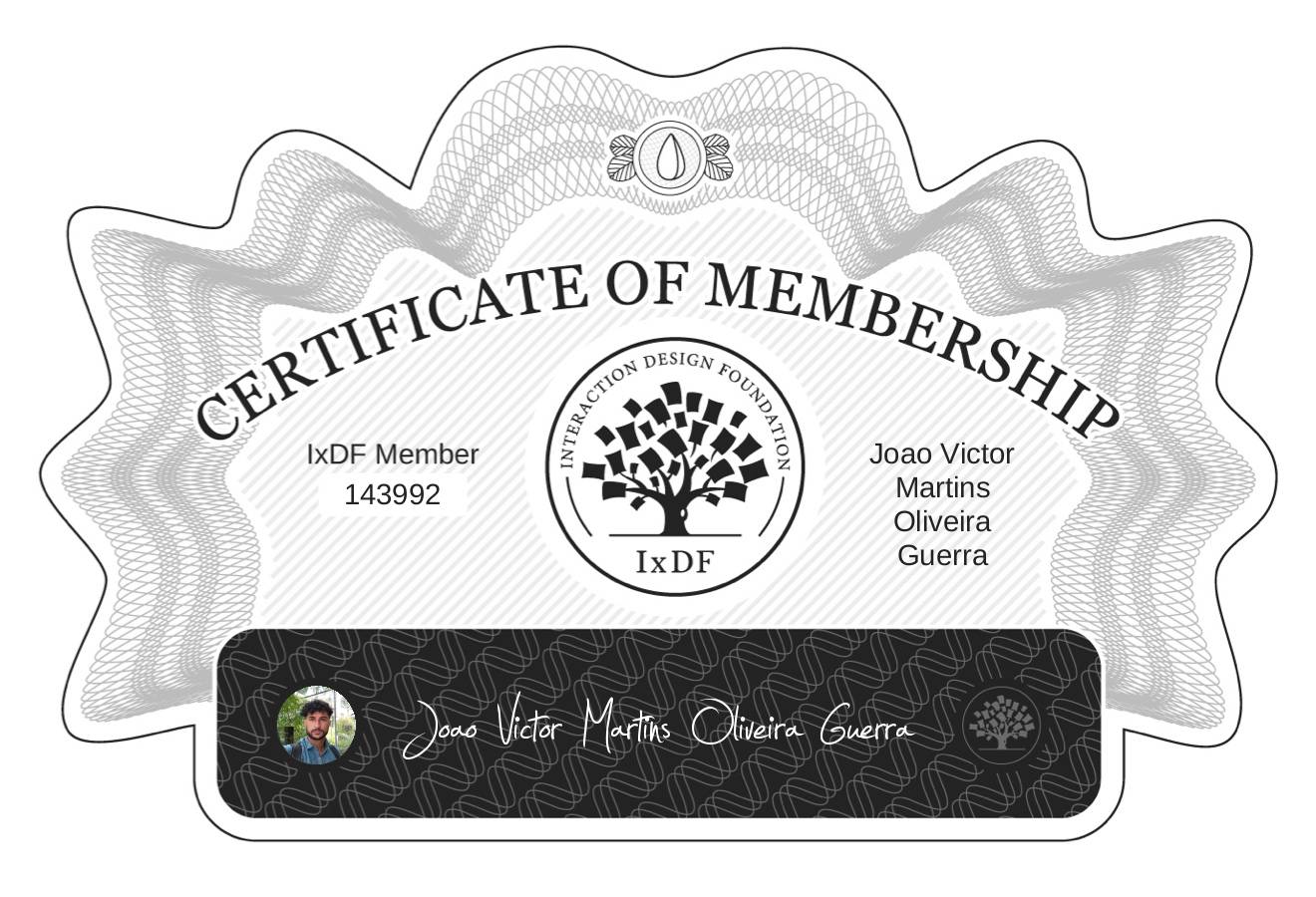 Certificate of Membership – João Victor Martins Oliveira Guerra