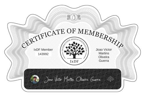Certificate of Membership – João Victor Martins Oliveira Guerra