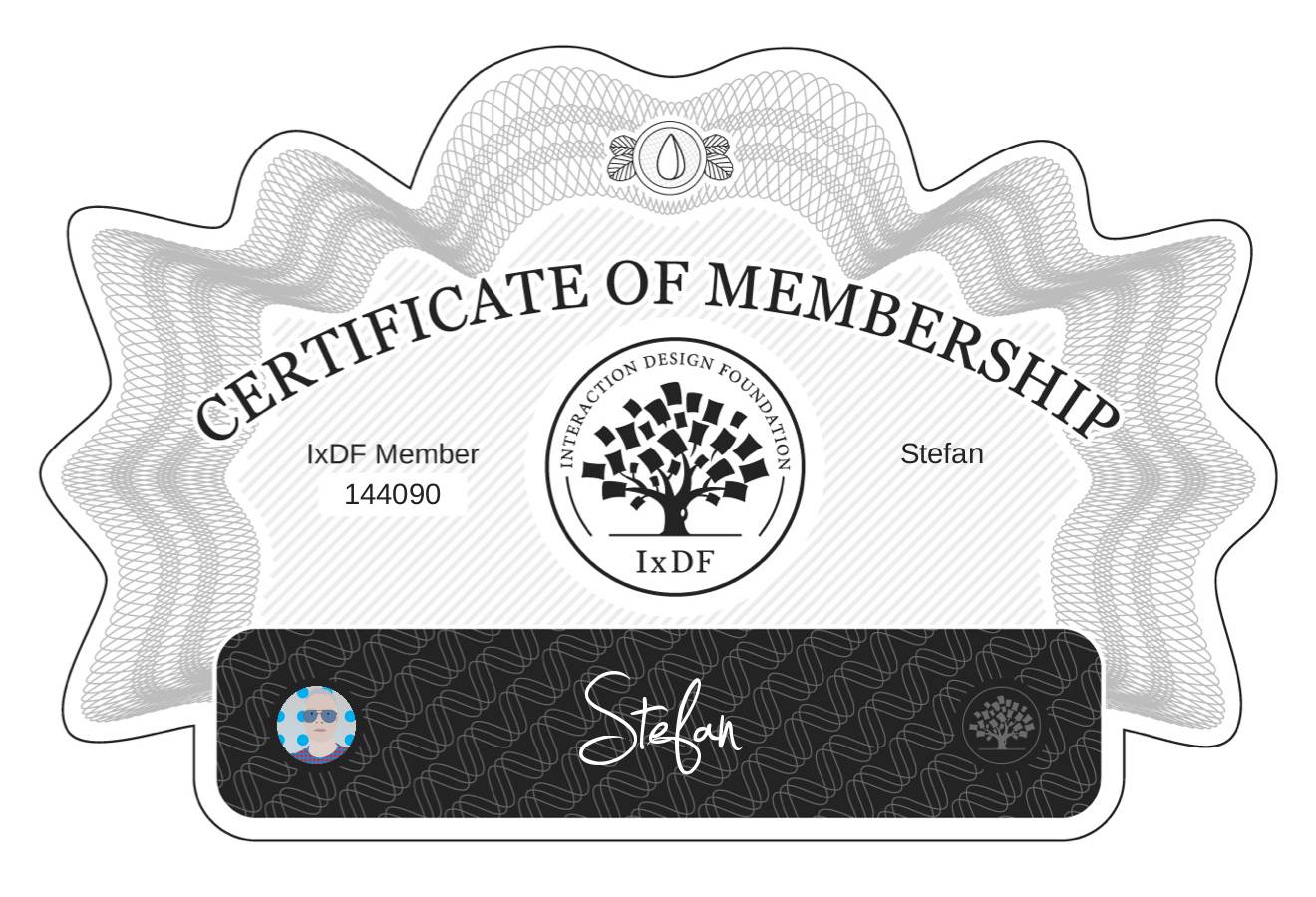 Certificate of Membership – Stefan