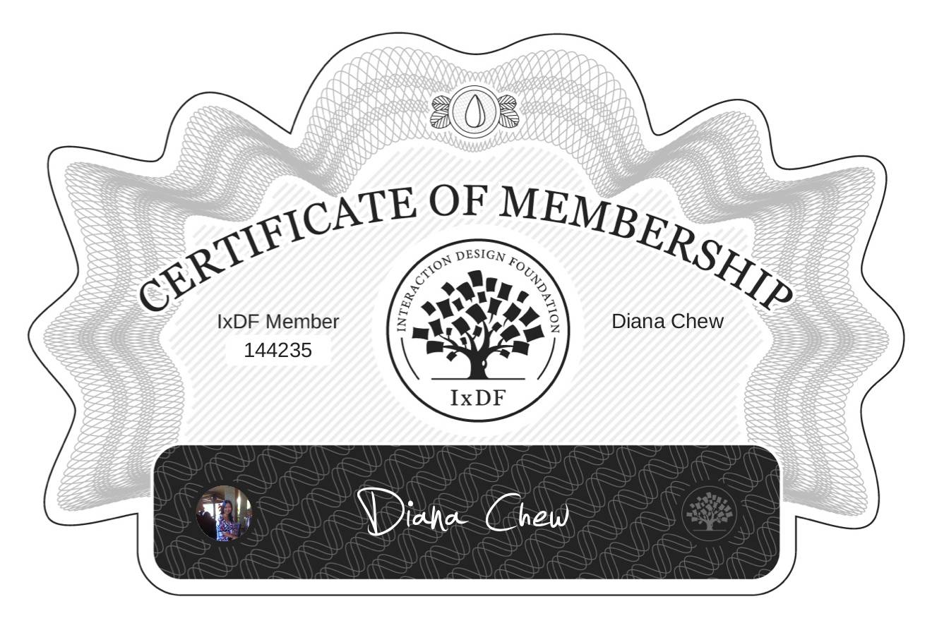 Certificate of Membership – Diana Chew