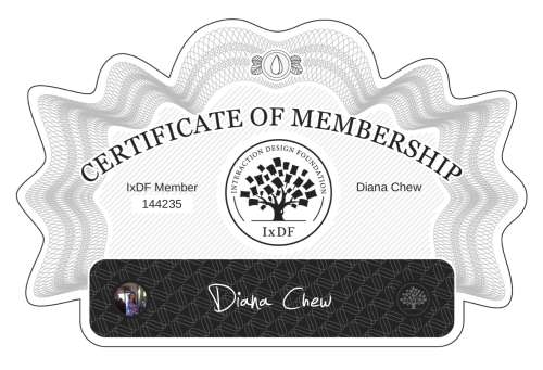Certificate of Membership – Diana Chew