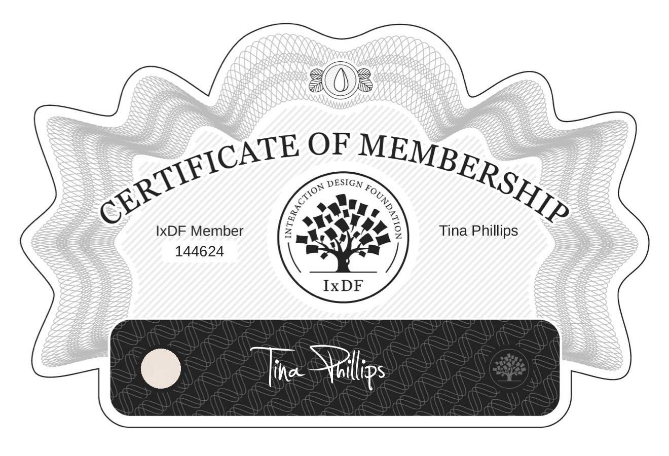 Certificate of Membership – Tina Phillips