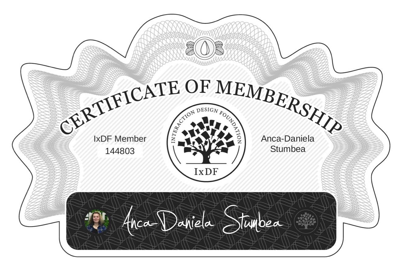 Certificate of Membership – Anca-Daniela Stumbea