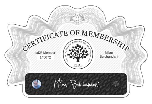 Certificate of Membership – Milan Bulchandani