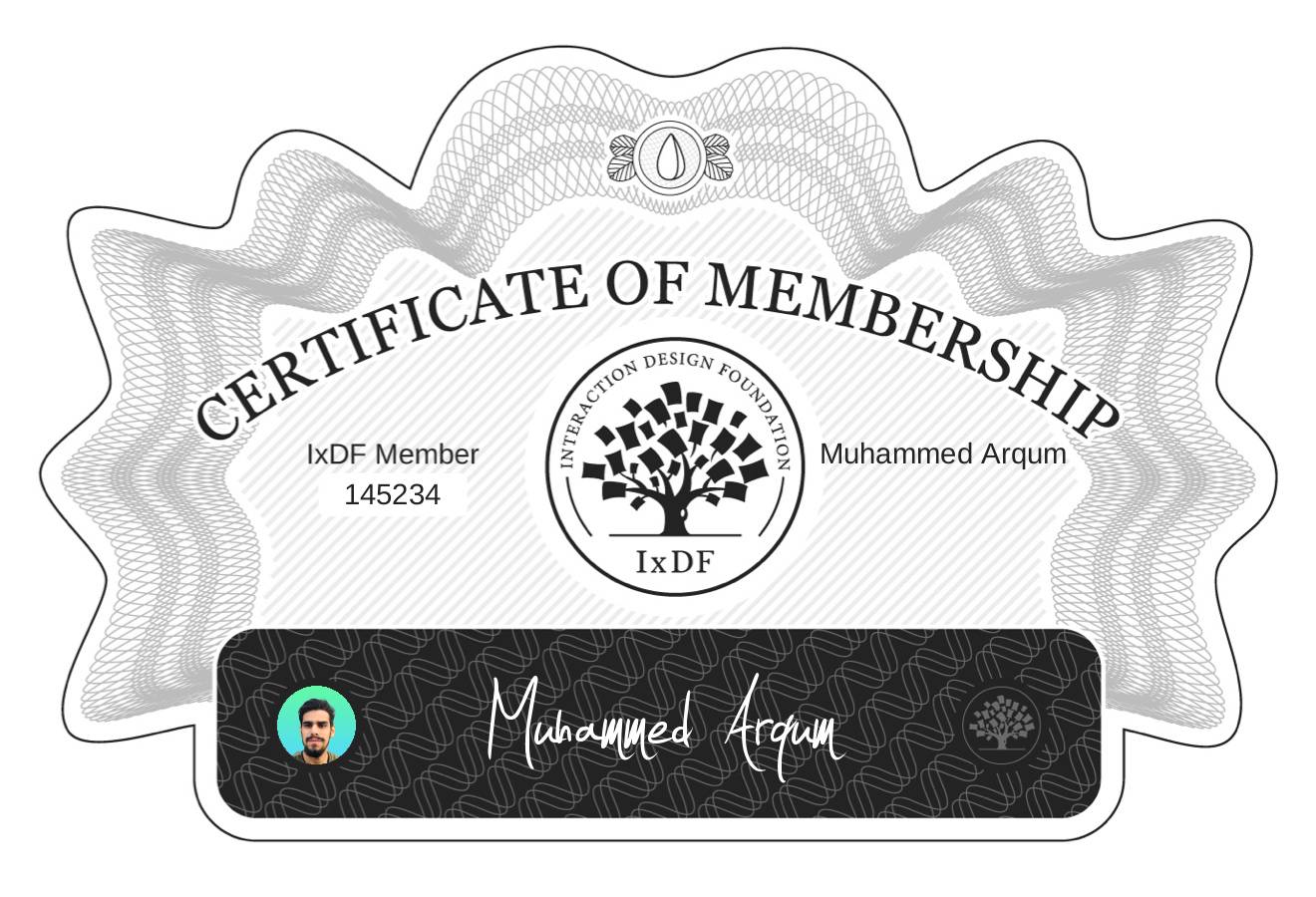 Certificate of Membership – Muhammed Arqum