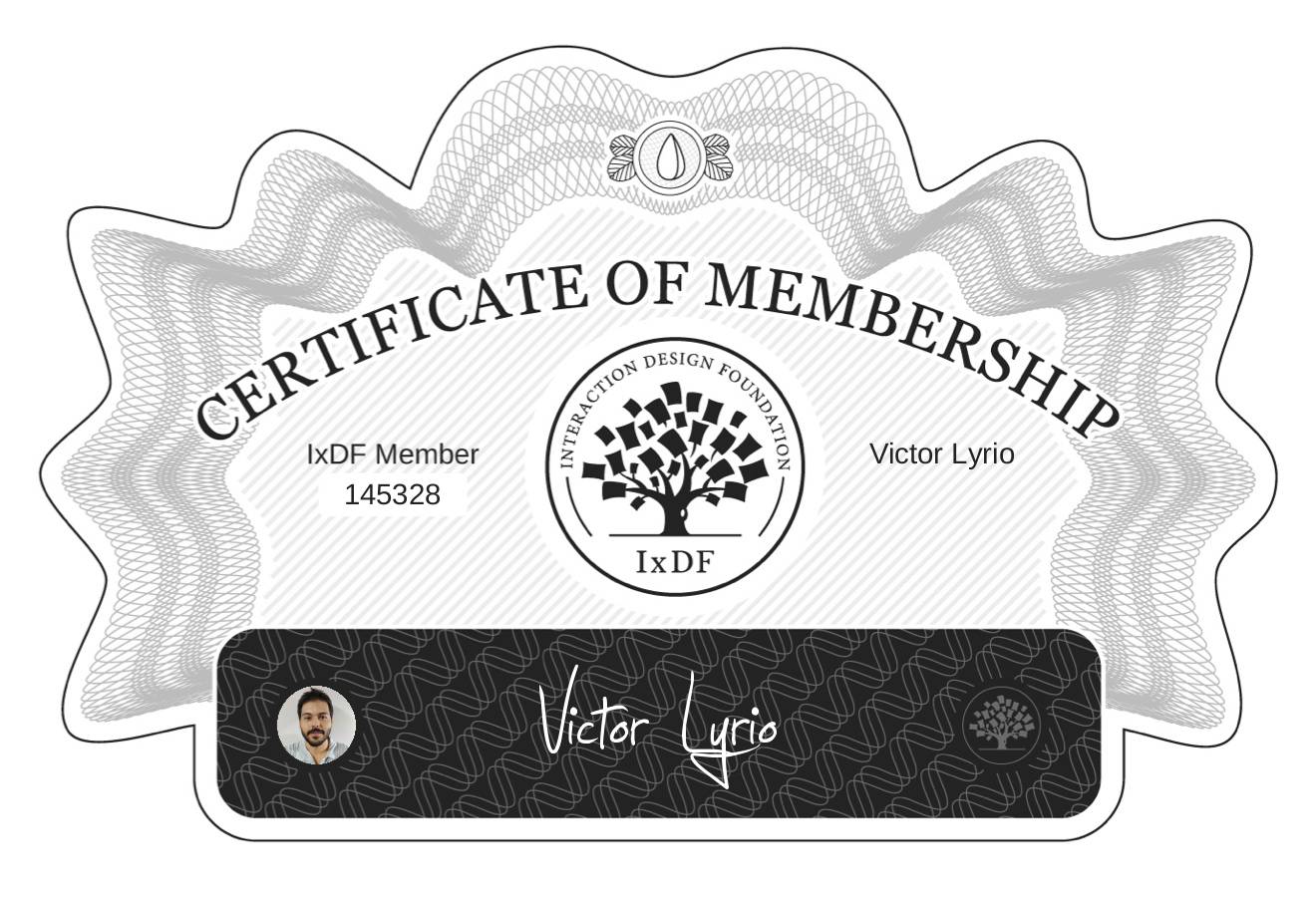 Certificate of Membership – Victor Lyrio