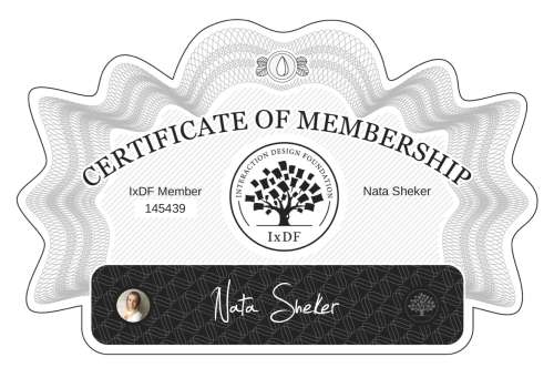 Certificate of Membership – Nata Sheker