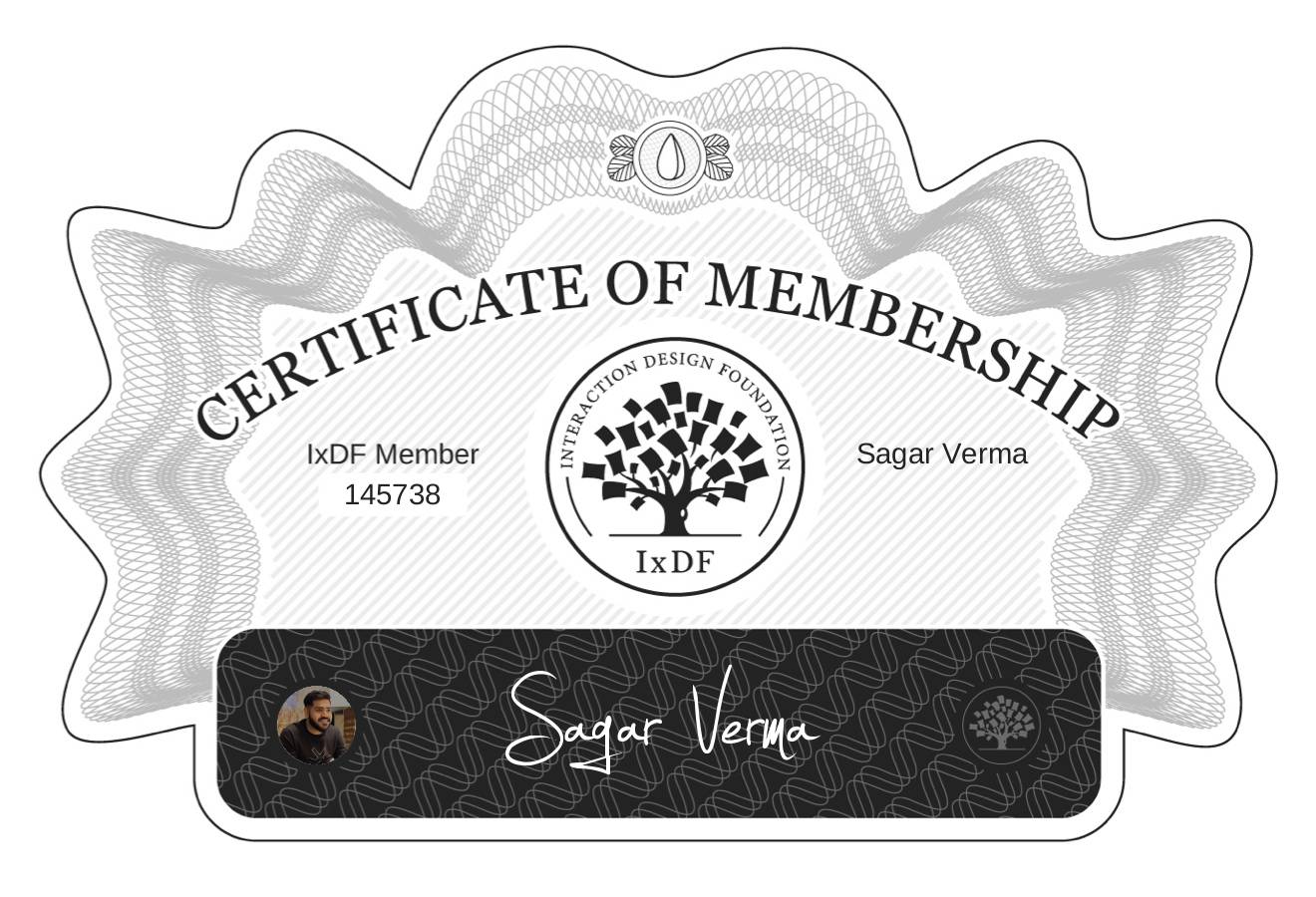 Certificate of Membership – Sagar Verma