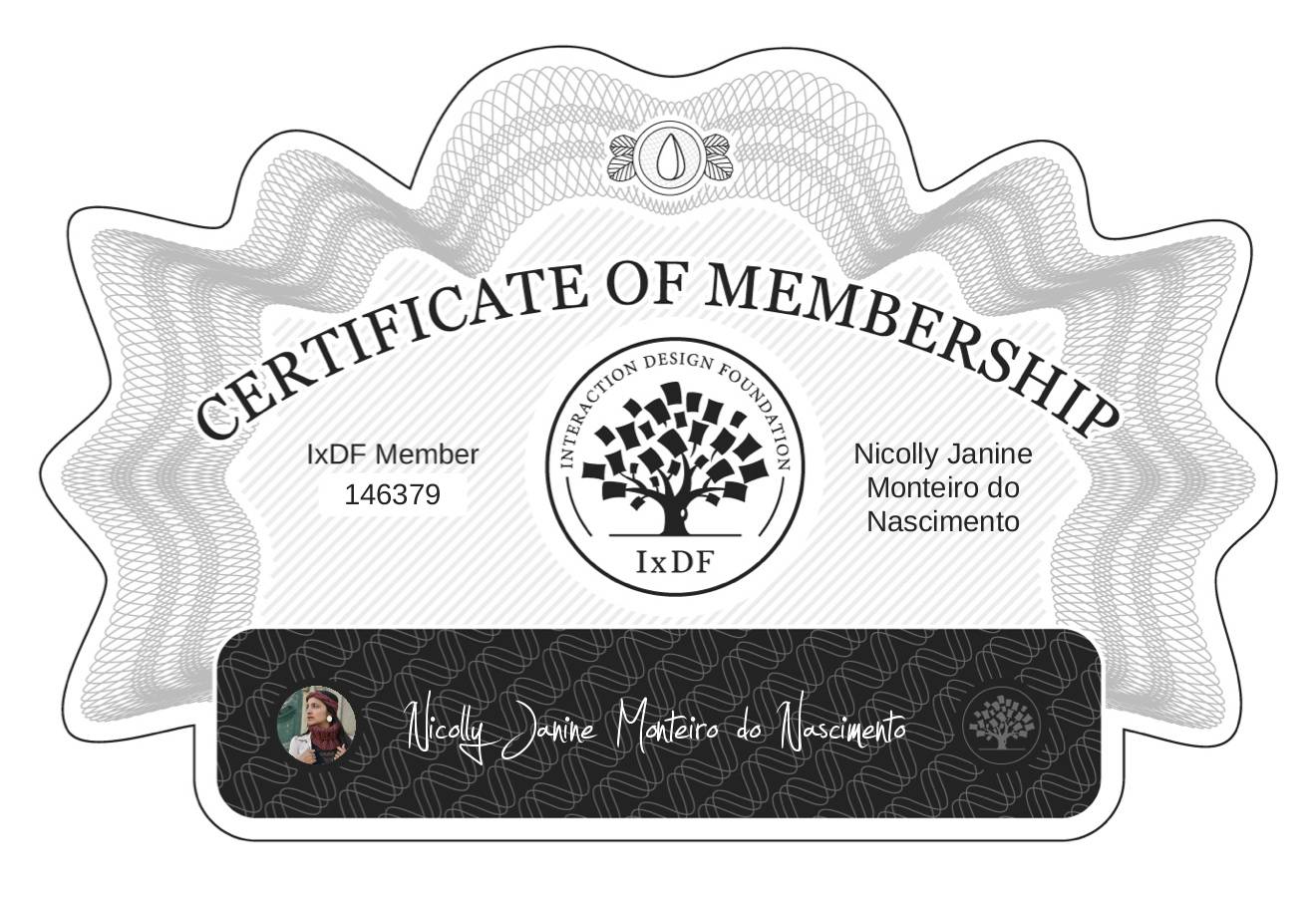 Certificate of Membership – Nicolly Janine Monteiro do Nascimento