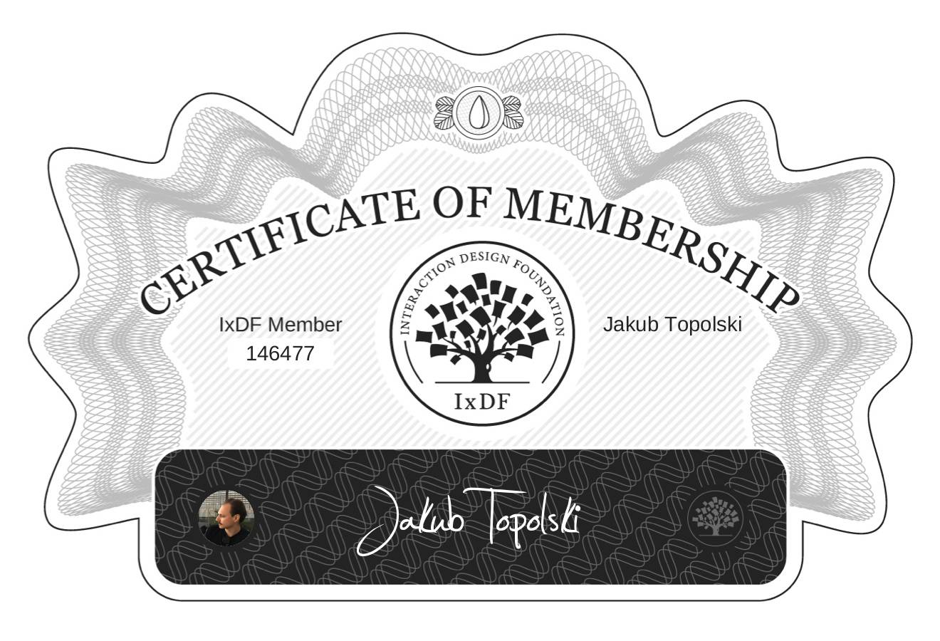 Certificate of Membership – Jakub Topolski