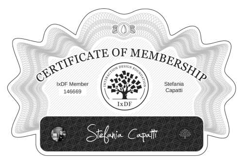Certificate of Membership – Stefania Capatti