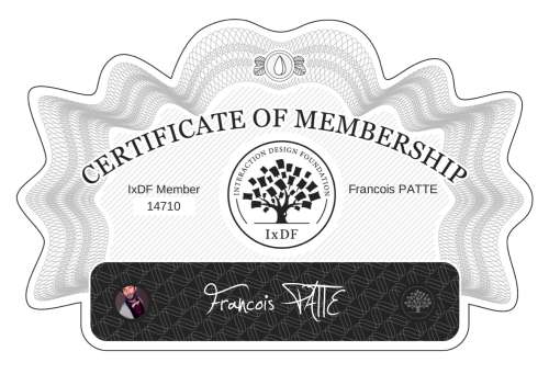 Certificate of Membership – François PATTE