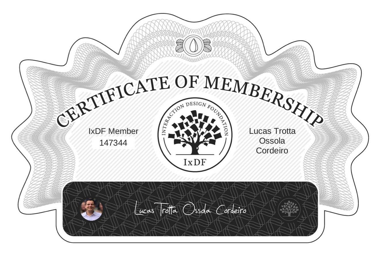 Certificate of Membership – Lucas Trotta Ossola Cordeiro