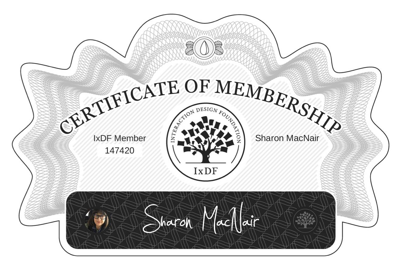 Certificate of Membership – Sharon MacNair