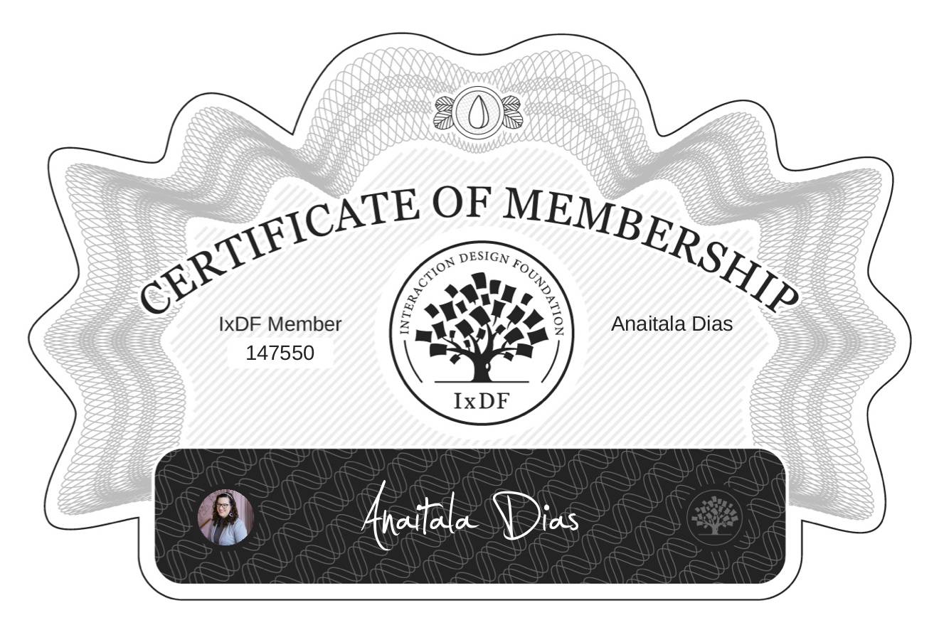 Certificate of Membership – Anaitala Dias