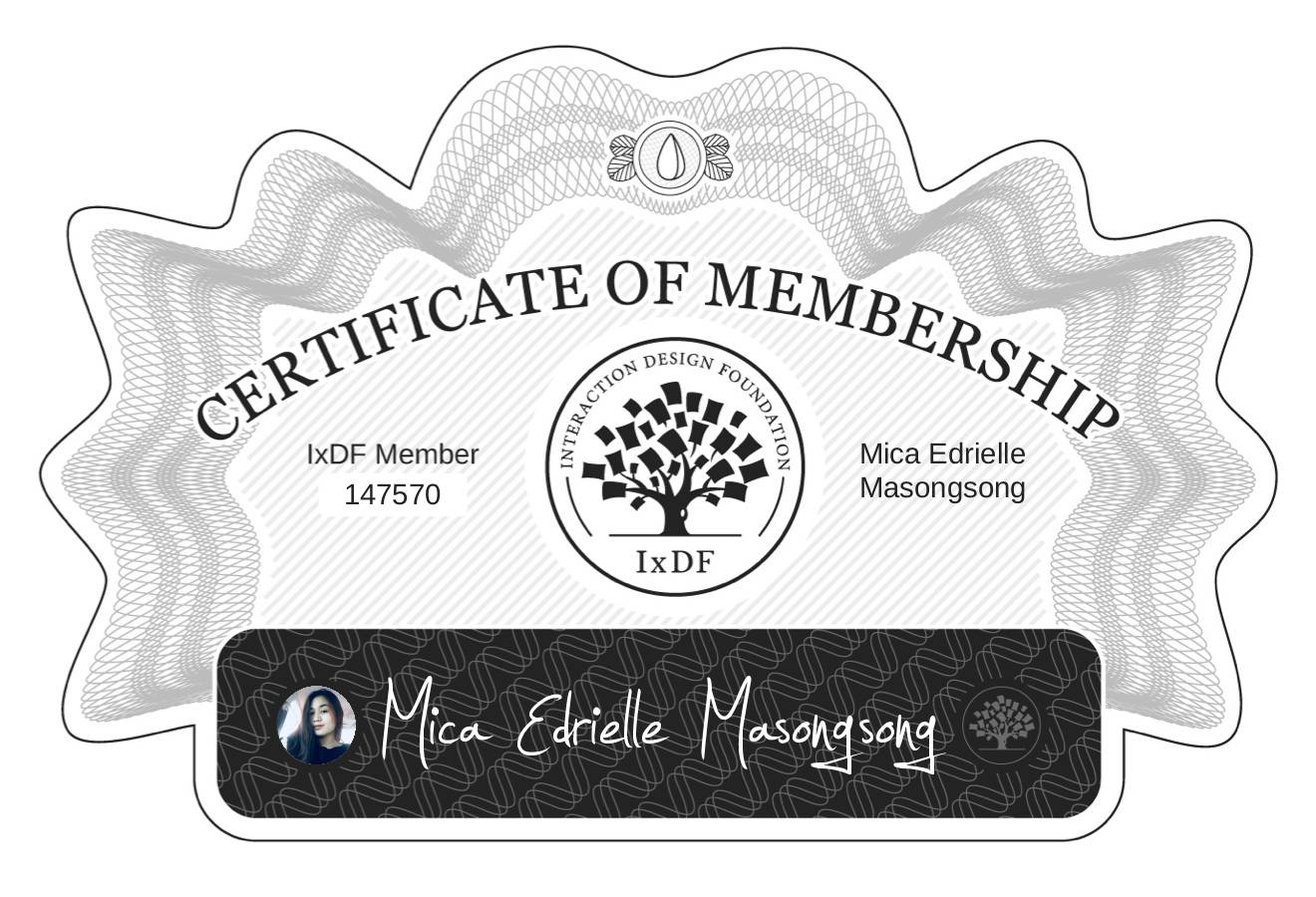Certificate of Membership – Mica Edrielle Masongsong