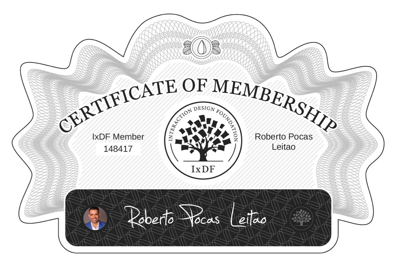 Certificate of Membership – Roberto Pocas Leitao