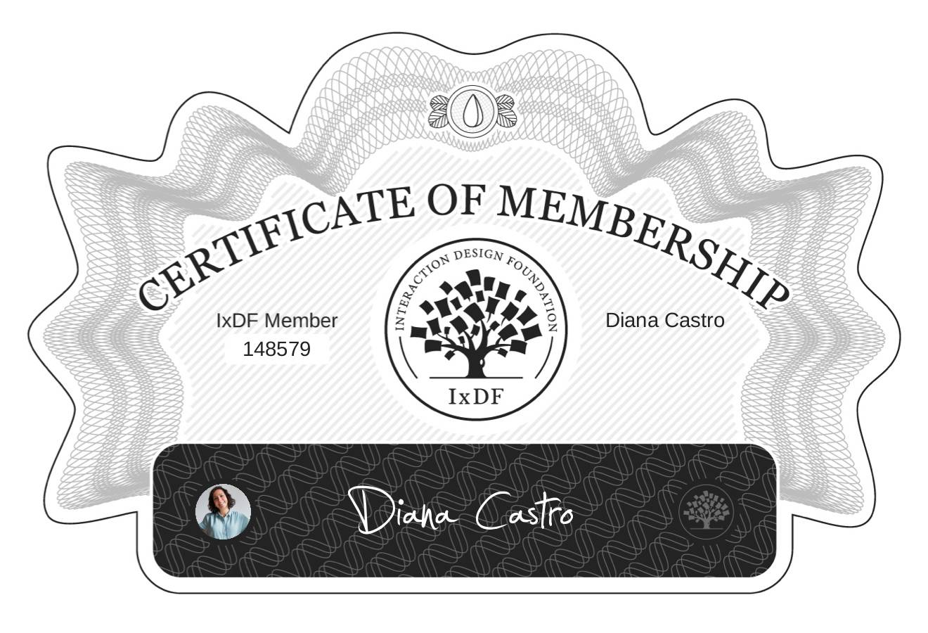 Certificate of Membership – Diana Castro