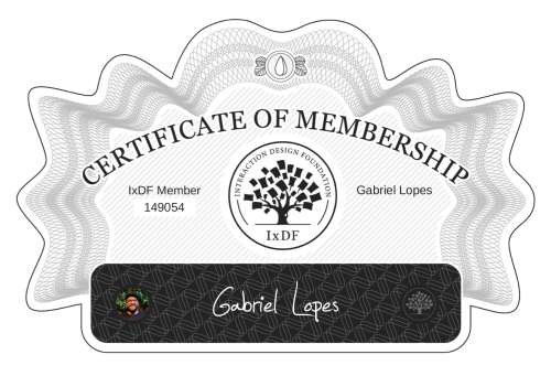 Certificate of Membership – Gabriel Lopes