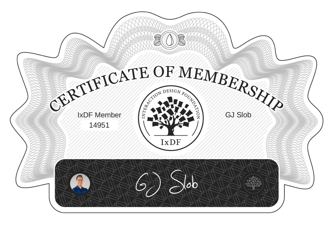 Certificate of Membership – GJ Slob