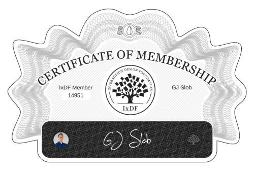 Certificate of Membership – GJ Slob