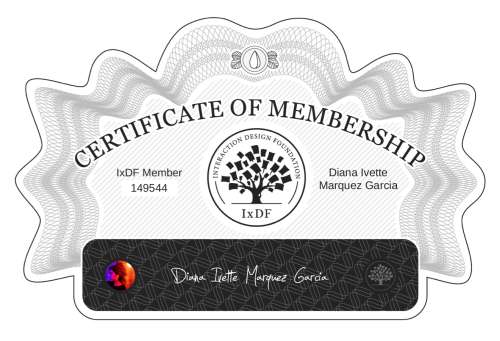 Certificate of Membership – Diana Ivette Márquez García