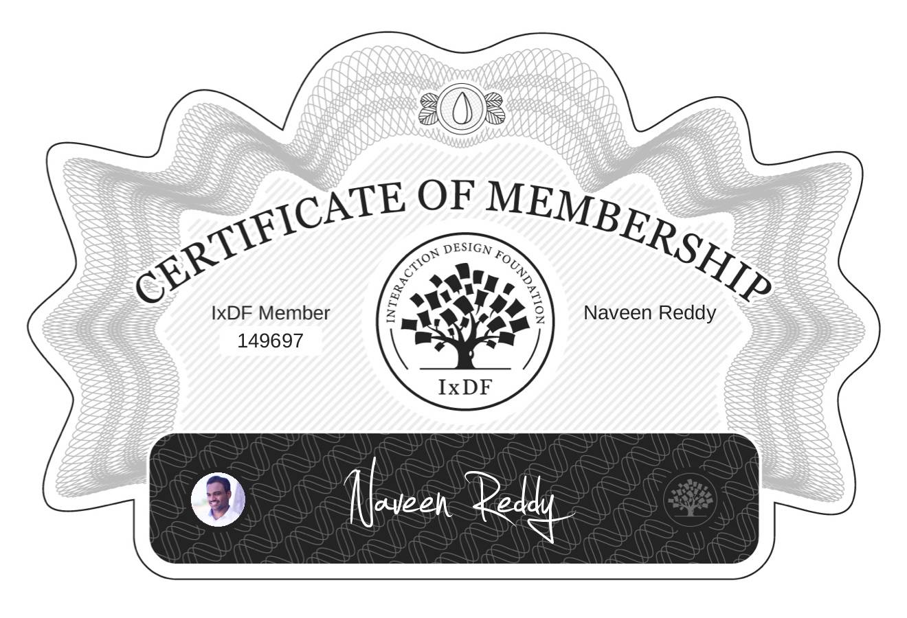 Certificate of Membership – Naveen Reddy