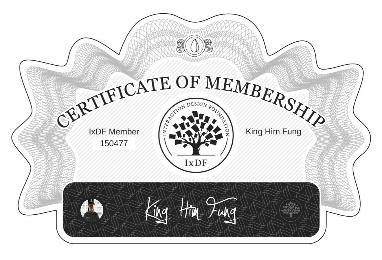Certificate of Membership – King Him Fung