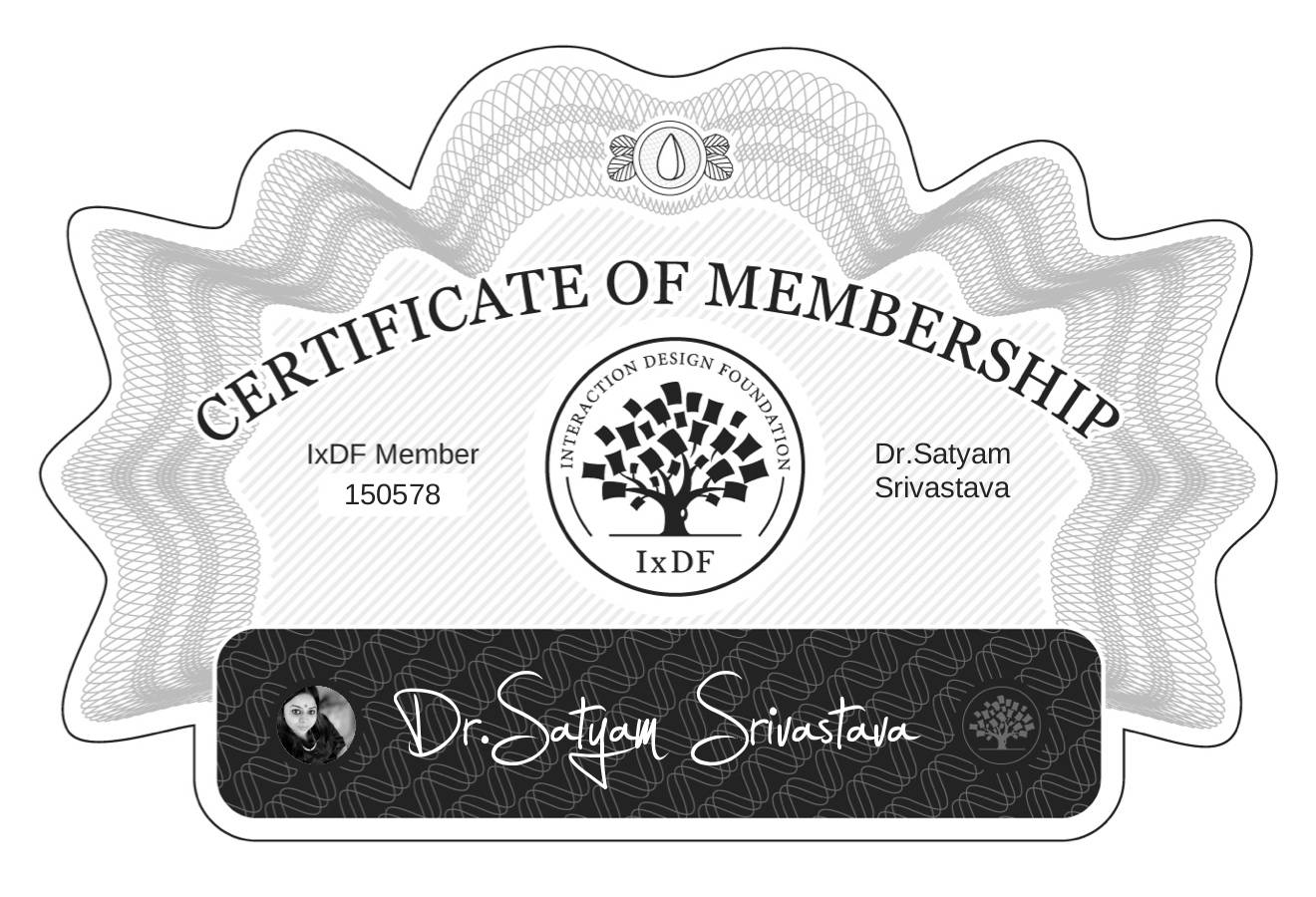 Certificate of Membership – Dr.Satyam Srivastava
