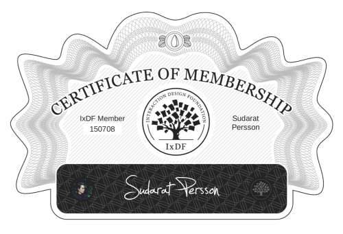 Certificate of Membership – Sudarat Persson