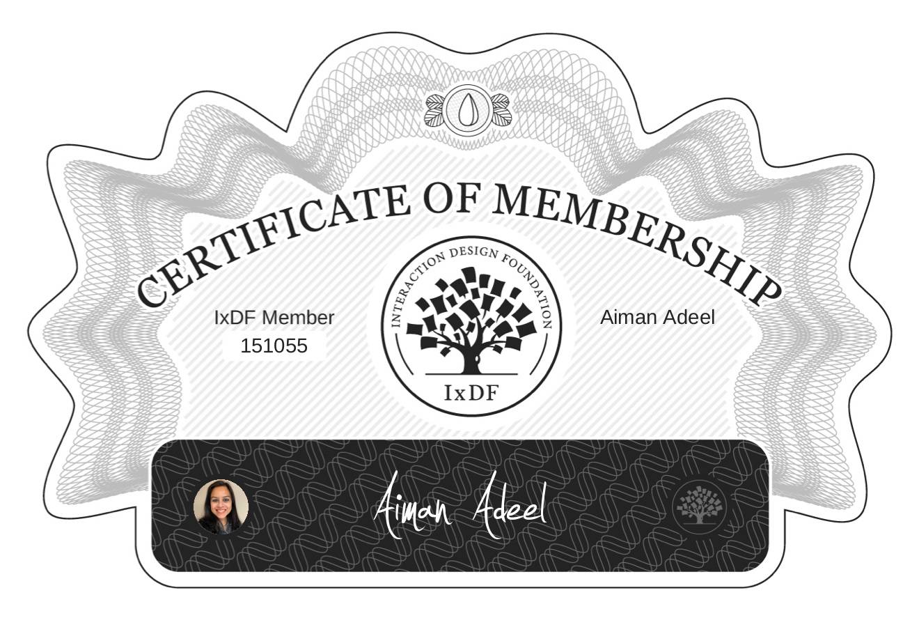 Certificate of Membership – Aiman Adeel