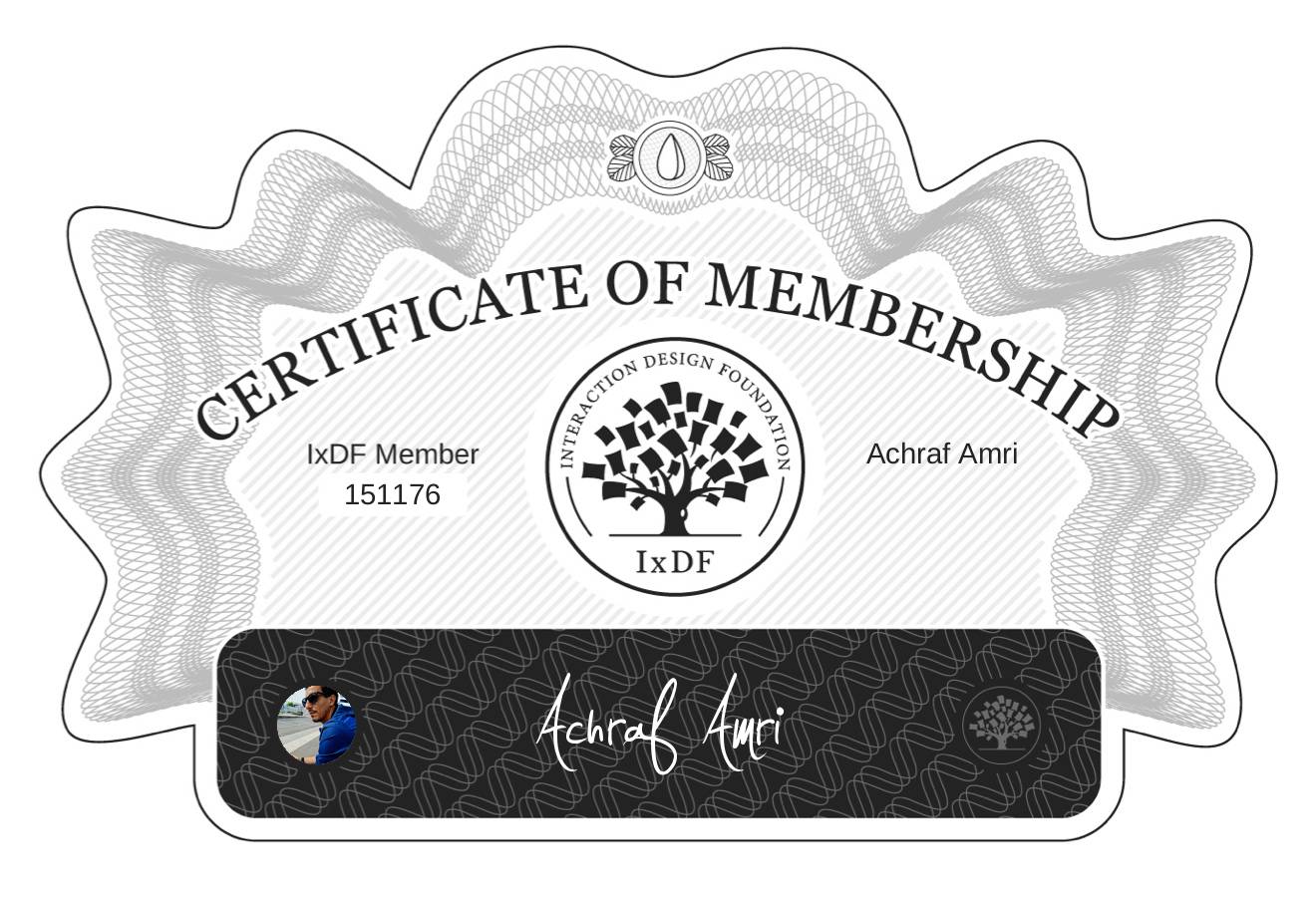 Certificate of Membership – Achraf Amri