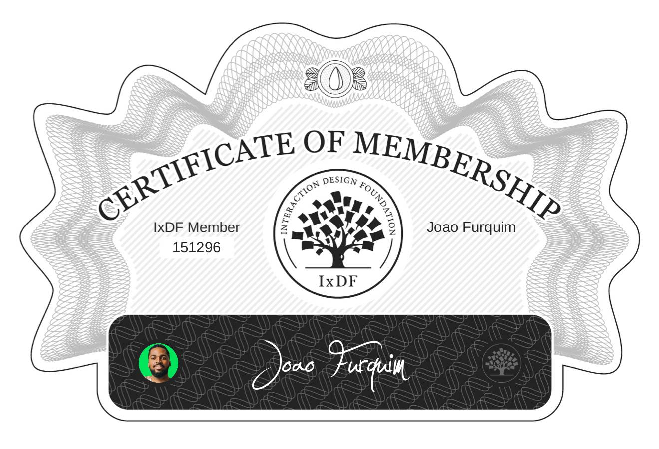 Certificate of Membership – João Furquim
