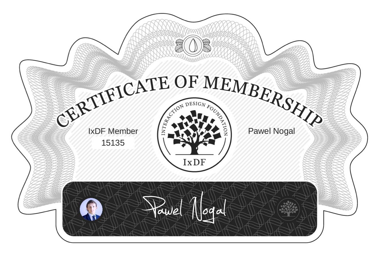 Certificate of Membership – Paweł Nogal