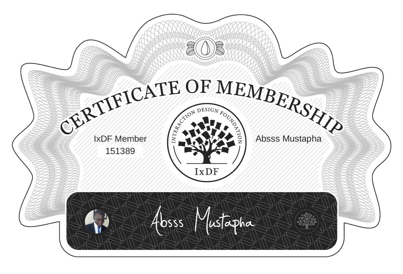 Certificate of Membership – Absss Mustapha