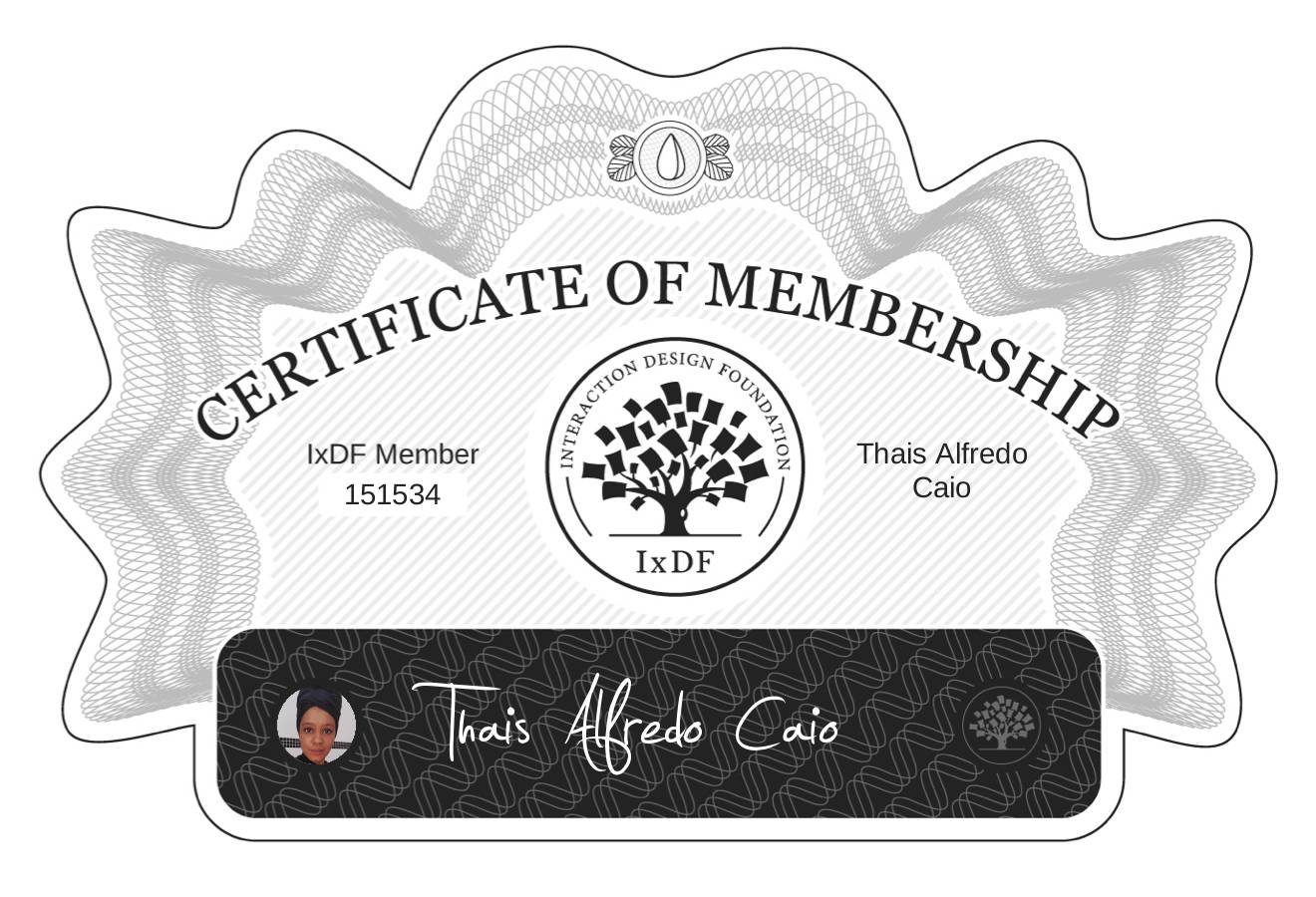 Certificate of Membership – Thaís Alfredo Caio