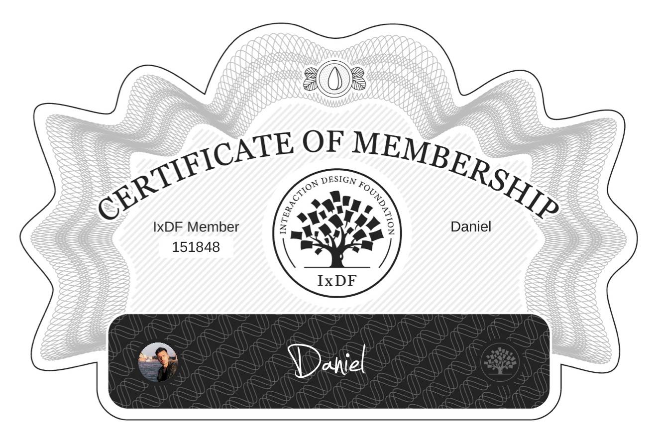 Certificate of Membership – Daniel