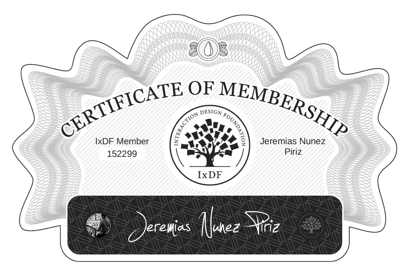 Certificate of Membership – Jeremias Nuñez Piriz